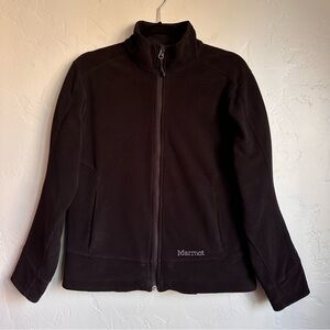 Marmot Women’s Windstopper Black Fleece Zip Up Jacket Medium EUC